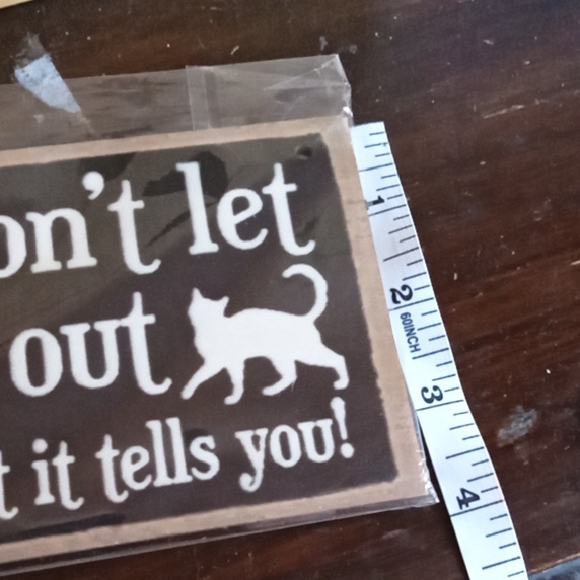 Cat Sign with White Text - Picture 5 of 5